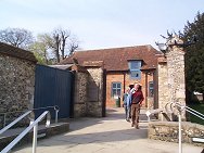 Entrance to Visitors Center - through a converted Coach House, now the Cathedral shop
