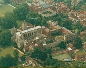 Aerial view of Winchester College, - Copyright Hampshire Chronicle