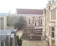 View from the roof looking toward the Great Hall