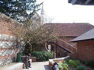 The entrance/exit path from the back of the Cathedral shop