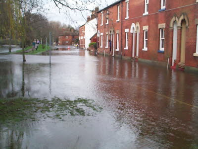 View looking up Water Lane