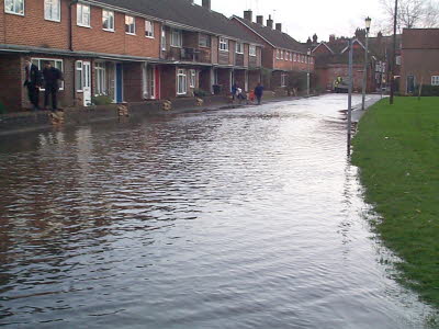 View looking up Water Lane