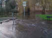 The River flowing into the bottom of Water Lane