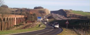 Two great landmarks on the outskirts of the City. The Viaduct and the Twyford down cutting for the M3 Mororway. Both great engineering feats of their times.